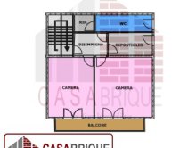 Detached corner building with triple entrance