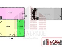 Detached corner building with triple entrance