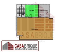 Detached corner building with triple entrance