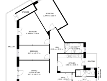 COLLI AMINEI - High floor apartment 4 rooms, bathroom and garage