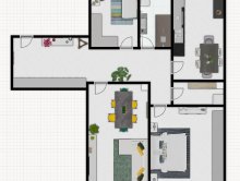 Three-room apartment immediately adjacent to the center of the CLT
