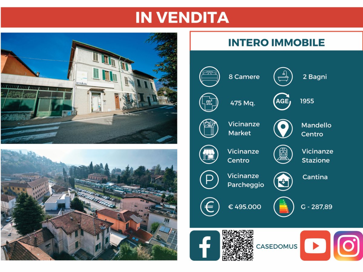 Detached for Sale Mandello del Lario Lecco, Sale Detached Mandello del Lario